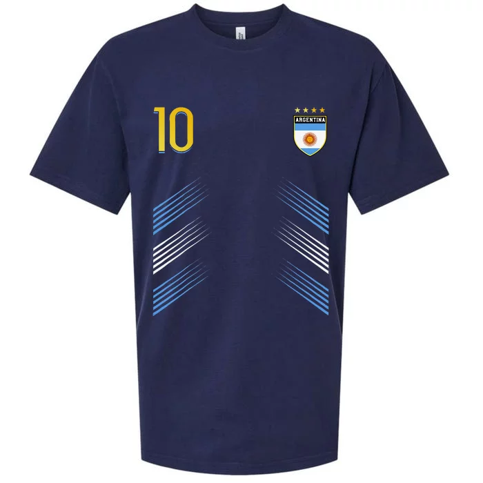 Argentina Soccer Fans Jersey Argentinian Flag Football Lover Sueded Cloud Jersey T-Shirt