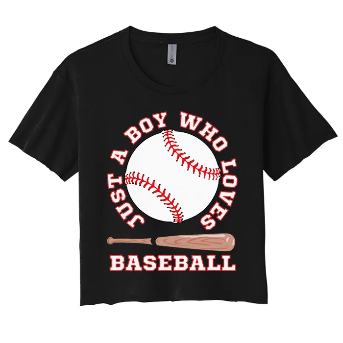 American Sport Fan Baseball Lover Batter Baseball Women's Crop Top Tee