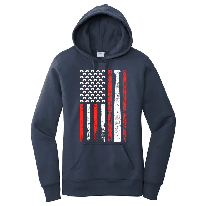 American Sports Flag National Nurses Day Baseball Bat Gift Women's Pullover Hoodie