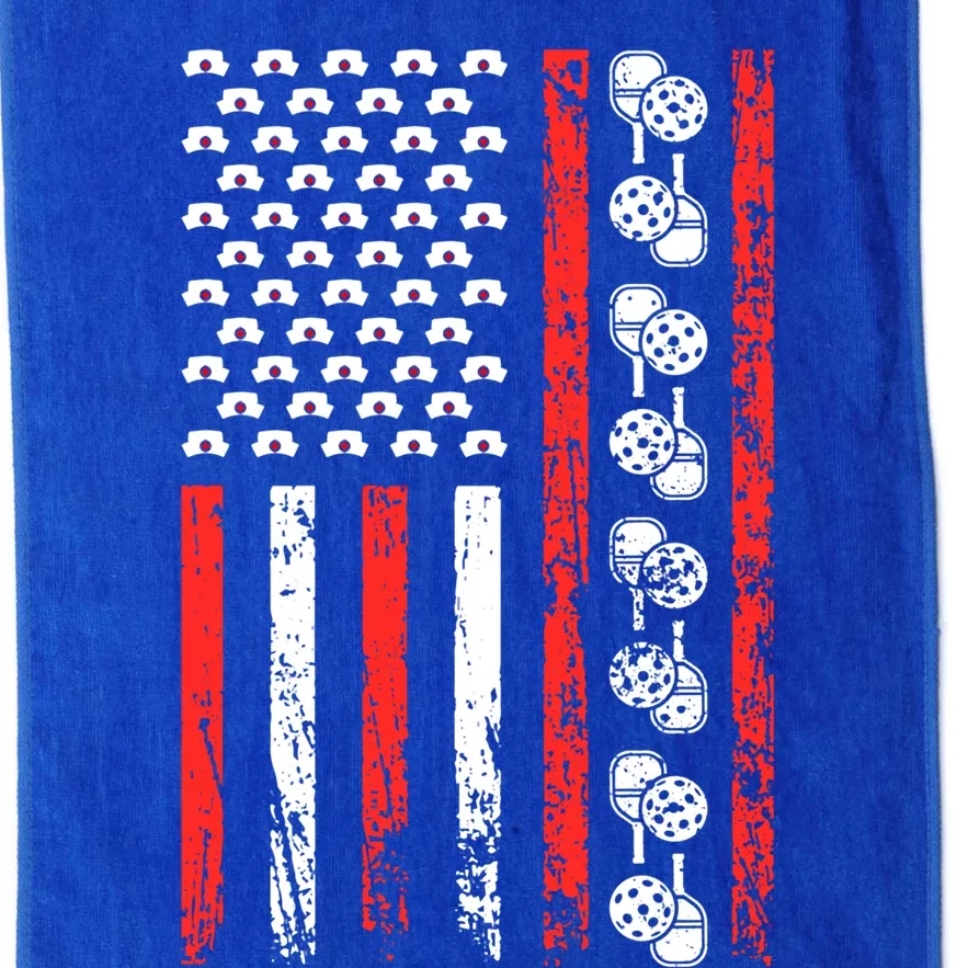 American Sports Flag National Nurses Day Pickleball Gift Platinum Collection Golf Towel