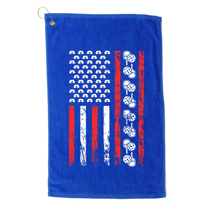 American Sports Flag National Nurses Day Pickleball Gift Platinum Collection Golf Towel