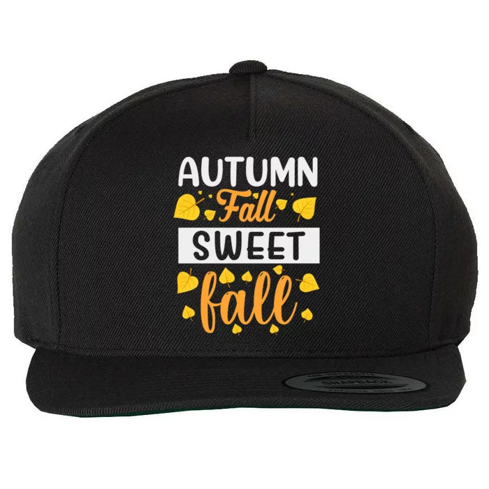 Autumn Sweet Fall Seasonal Graphic Wool Snapback Cap