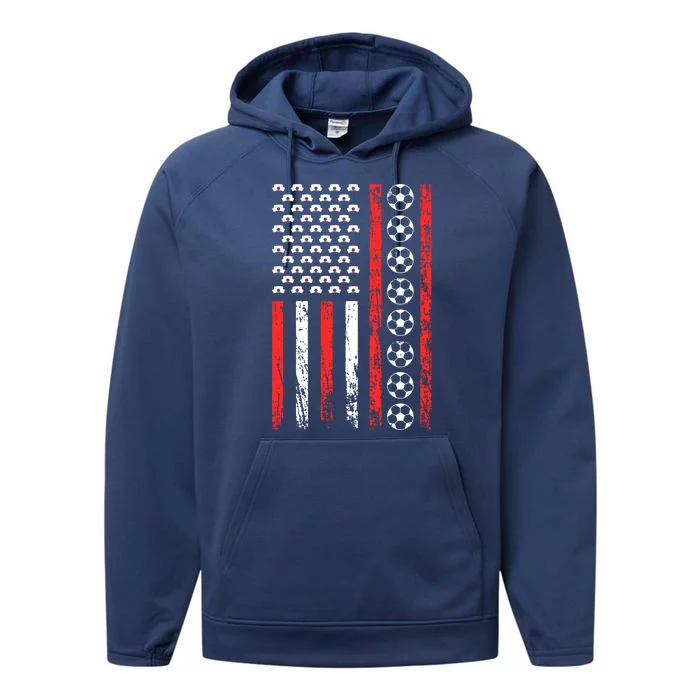 American Sports Flag National Nurses Day Soccer Football Gift Performance Fleece Hoodie