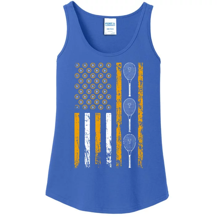 American Sports Flag Wrench Decor Tennis Labor Day Gift Ladies Essential Tank