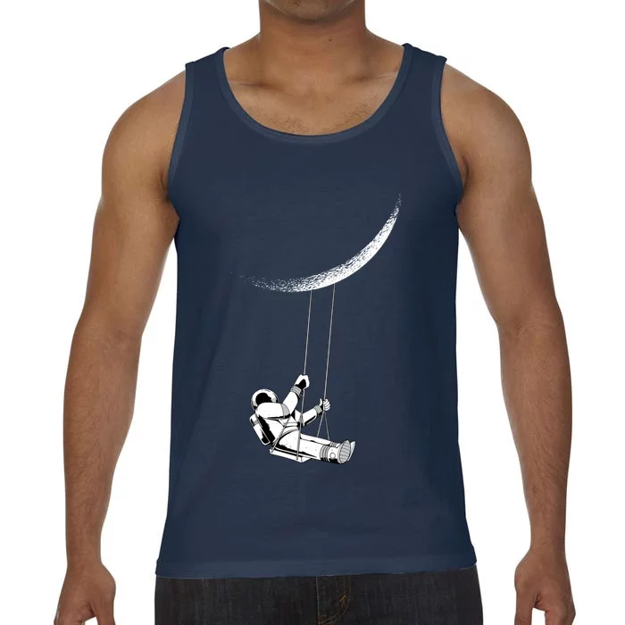 Astronaut Swinging From The Moon Fun Space Meme Gift Comfort Colors® Tank Top