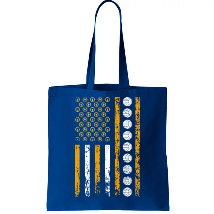 American Sports Flag Wrench Decor Volleyball Labor Day Gift Tote Bag