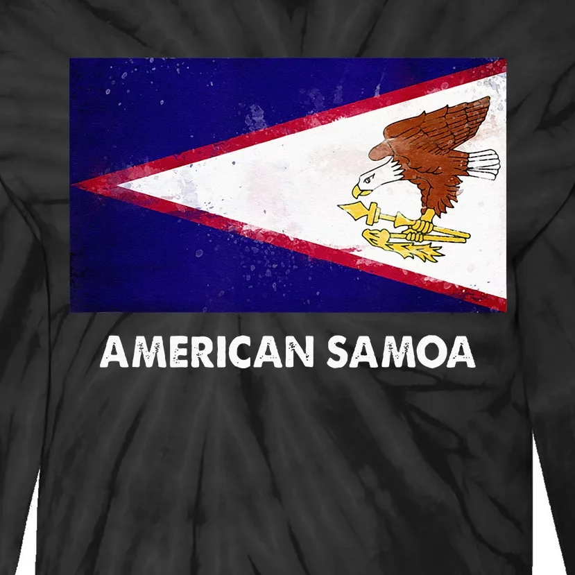 American Samoa Flag American Samoan Tie-Dye Long Sleeve Shirt