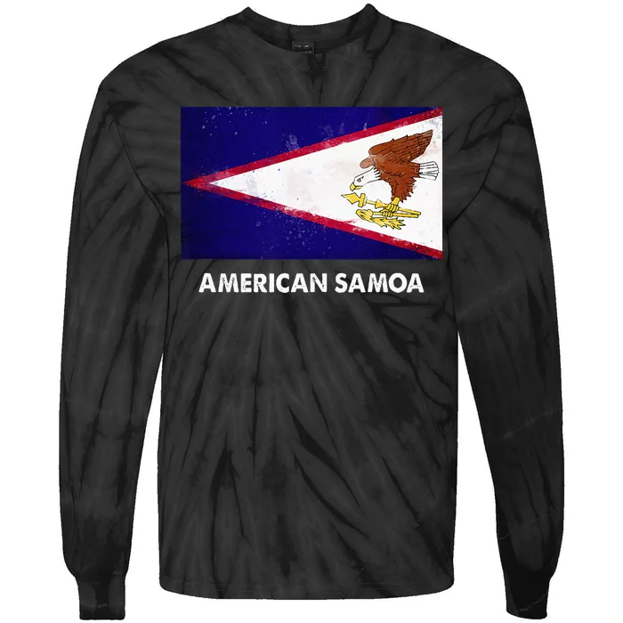 American Samoa Flag American Samoan Tie-Dye Long Sleeve Shirt