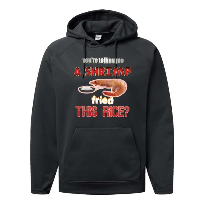 A Shrimp Fried This Rice Tastefully Misinterpreted Dank Meme Performance Fleece Hoodie