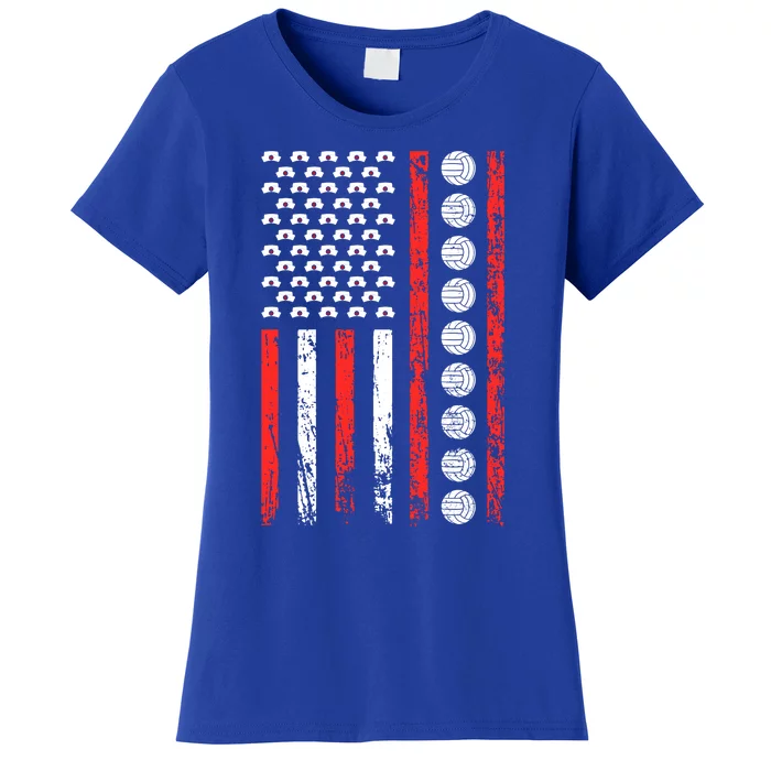 American Sports Flag National Nurses Day Volleyball Gift Women's T-Shirt