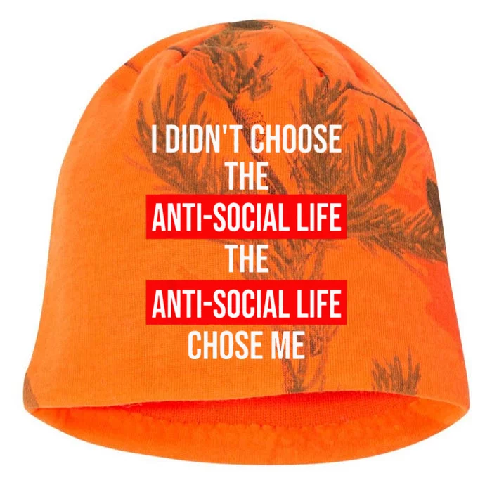 Anti Social Funny Sarcastic Introvert Anti Socializing Kati - Camo Knit Beanie