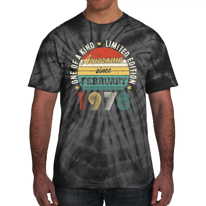 Awesome Since February 1978 – Happy Birthday Tie-Dye T-Shirt