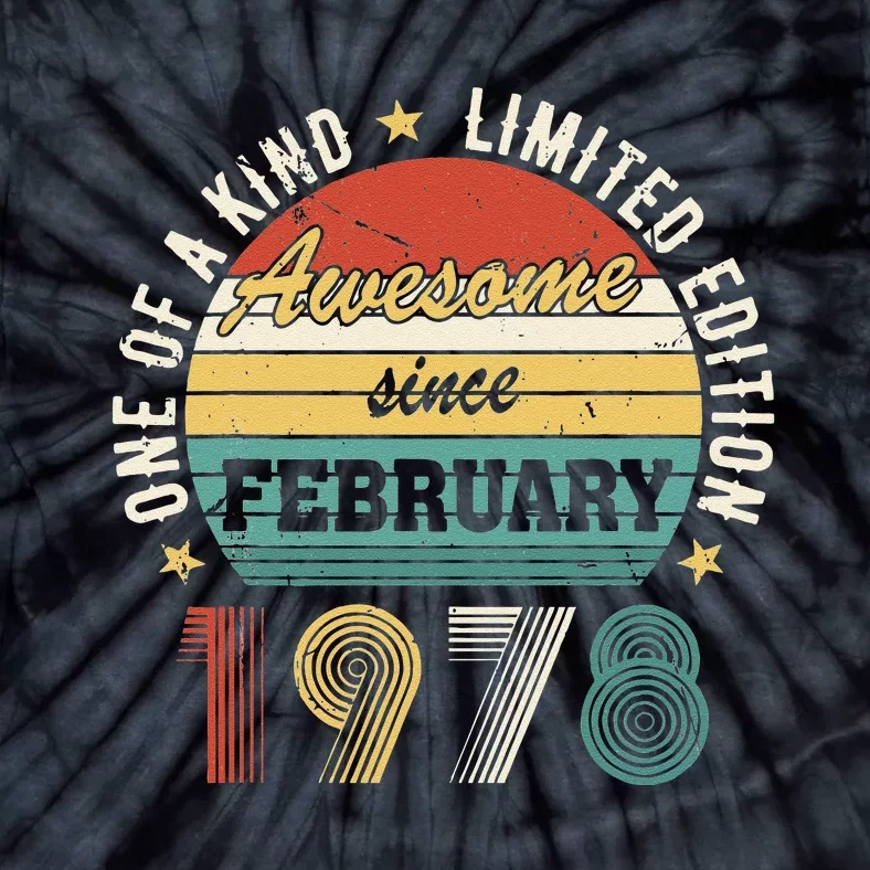 Awesome Since February 1978 – Happy Birthday Tie-Dye T-Shirt