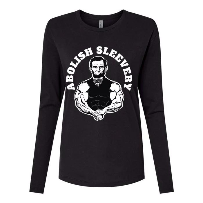 Abolish Sleevery Funny Abraham Lincoln Free The Sleeves Womens Cotton Relaxed Long Sleeve T-Shirt