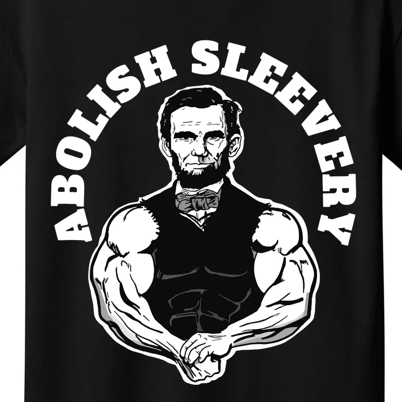 Abolish Sleevery Funny Abraham Lincoln Free The Sleeves Kids T-Shirt