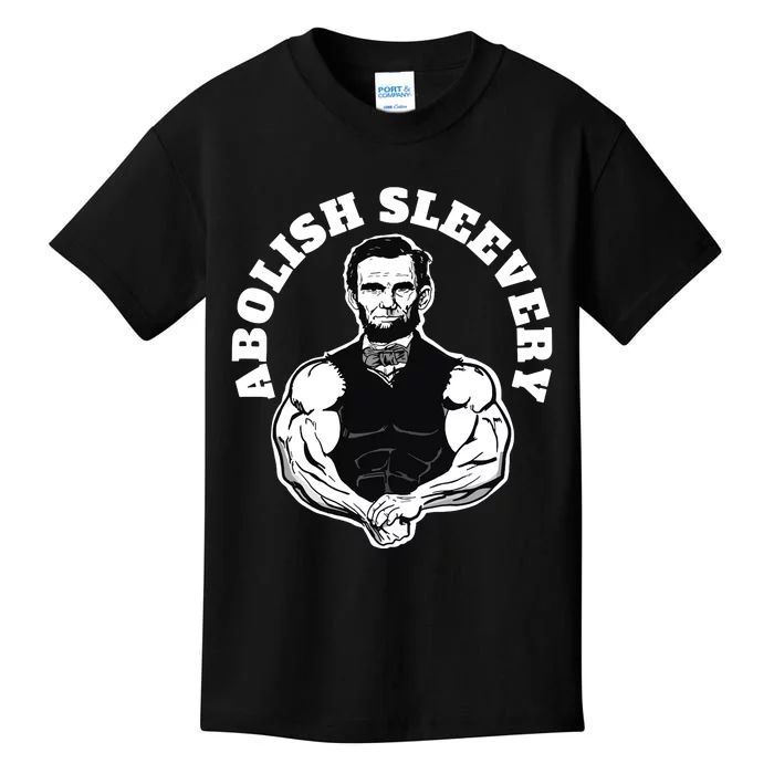 Abolish Sleevery Funny Abraham Lincoln Free The Sleeves Kids T-Shirt