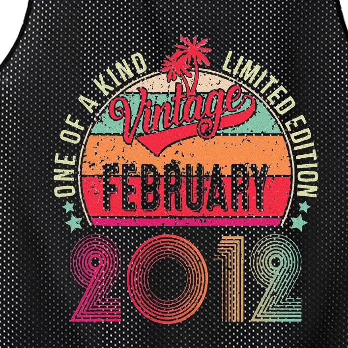 Awesome Since February 2012 11 Years Old 11th Birthday Gifts Mesh Reversible Basketball Jersey Tank