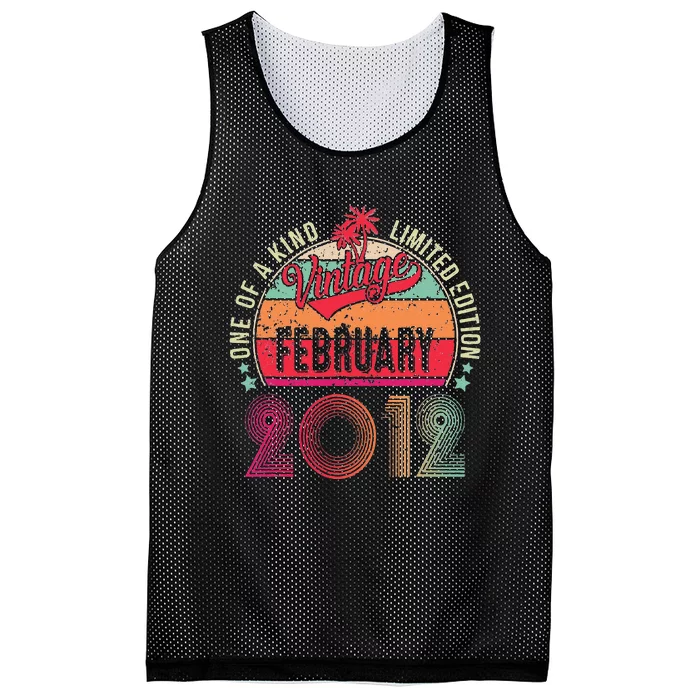 Awesome Since February 2012 11 Years Old 11th Birthday Gifts Mesh Reversible Basketball Jersey Tank