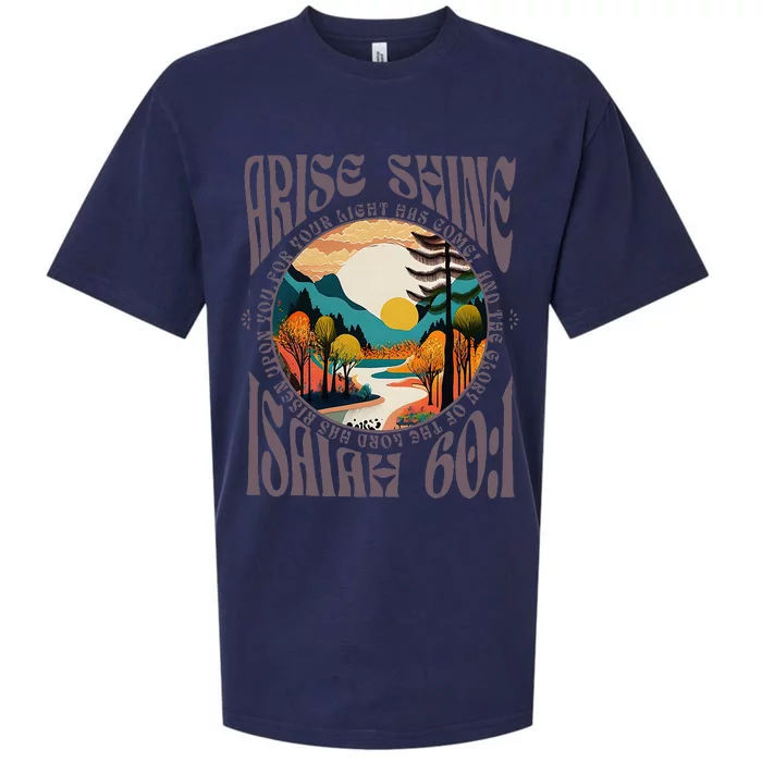 Arise Shine For Your Light Has Come Bible Verse Sueded Cloud Jersey T-Shirt