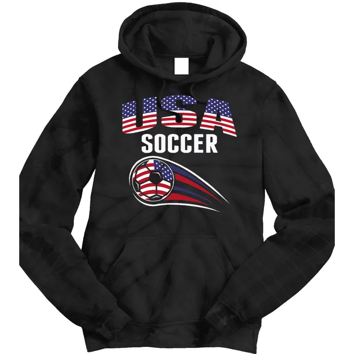 America Soccer Fans Jersey United States Football Lovers Tie Dye Hoodie