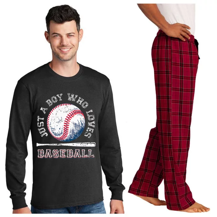 American Sport Fan Baseball Lover Batter Baseball Long Sleeve Pajama Set