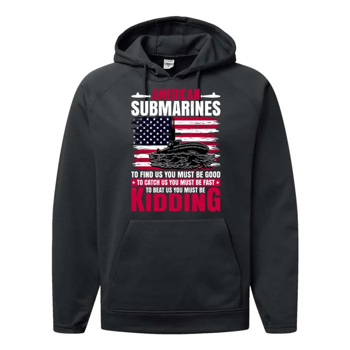 American Submarines Funny Must Be Good Fast Kidding Performance Fleece Hoodie