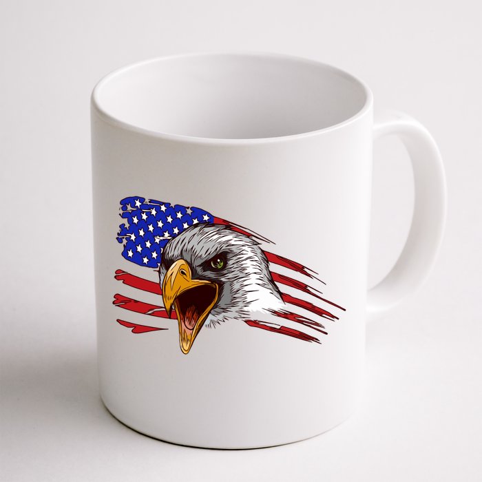 American Symbol Flag Day Gift Patriotic Eagle Gift Front & Back Coffee Mug