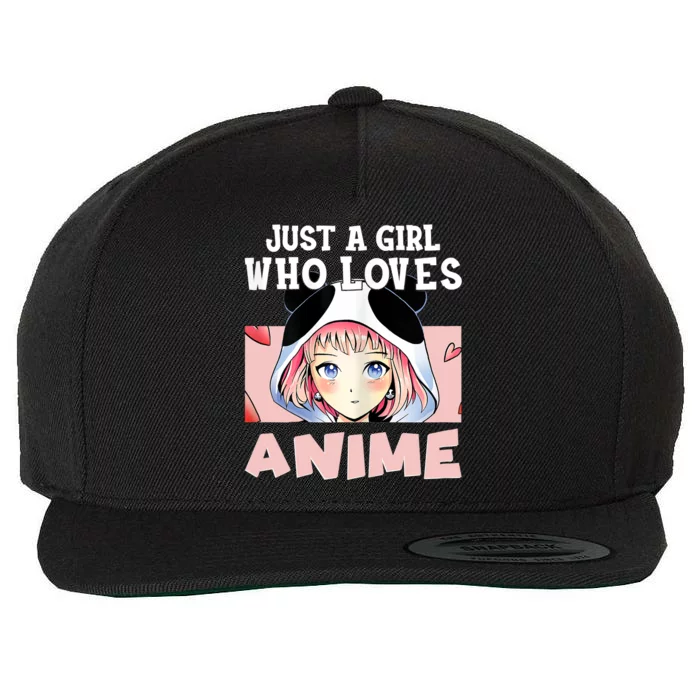 Anime Shirts For Girls , Just A Girl Who Loves Anime Wool Snapback Cap