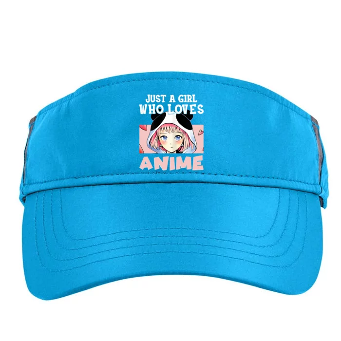 Anime Shirts For Girls , Just A Girl Who Loves Anime Adult Drive Performance Visor