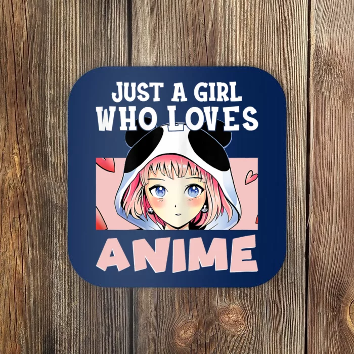 Anime Shirts For Girls , Just A Girl Who Loves Anime Coaster