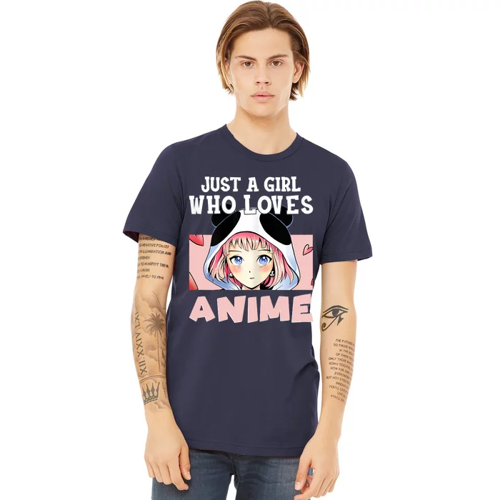 Anime Shirts For Girls , Just A Girl Who Loves Anime Premium T-Shirt