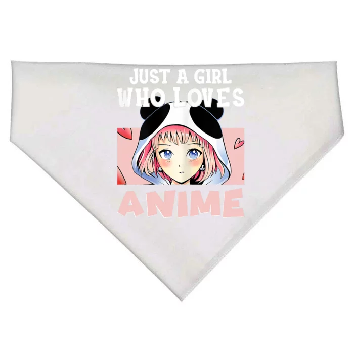 Anime Shirts For Girls , Just A Girl Who Loves Anime USA-Made Doggie Bandana