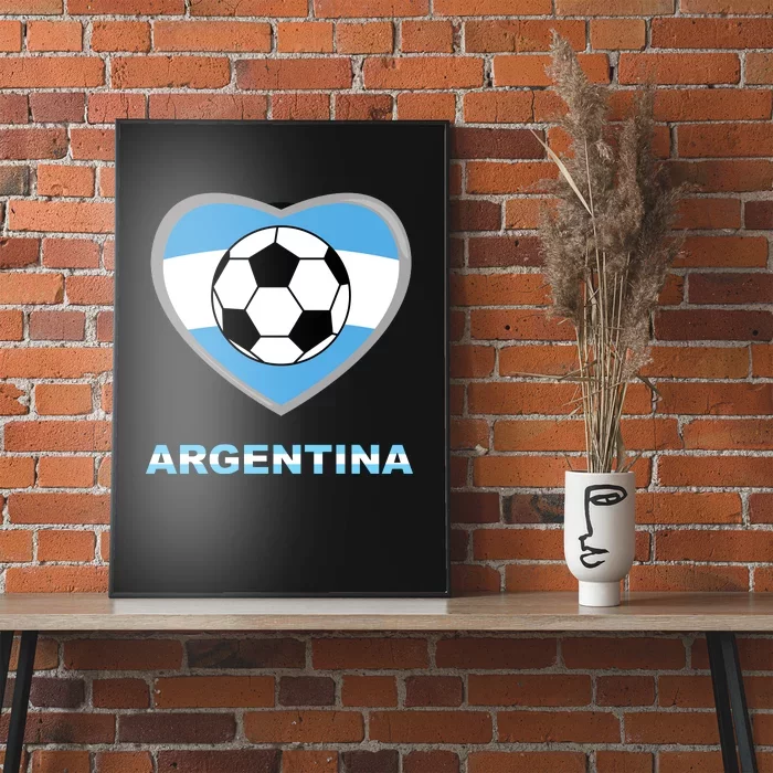 Argentina Soccer Football Argentinian Flag Poster