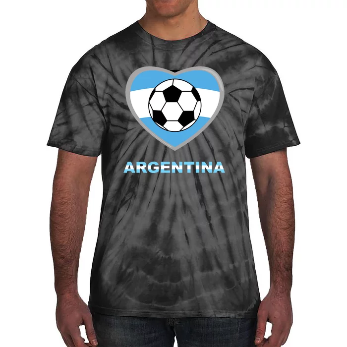 Argentina Soccer Football Argentinian Flag Tie-Dye T-Shirt