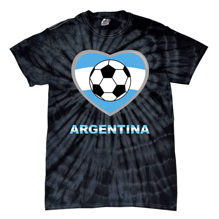 Argentina Soccer Football Argentinian Flag Tie-Dye T-Shirt