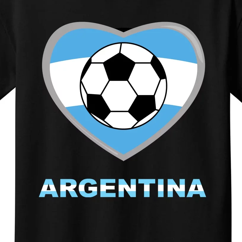 Argentina Soccer Football Argentinian Flag Kids T-Shirt