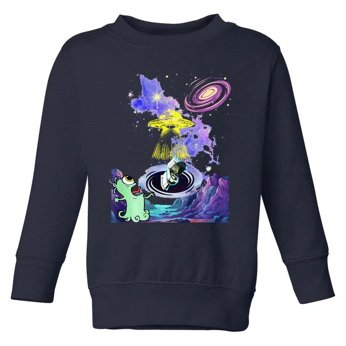 Alien Space Fluff Toddler Sweatshirt