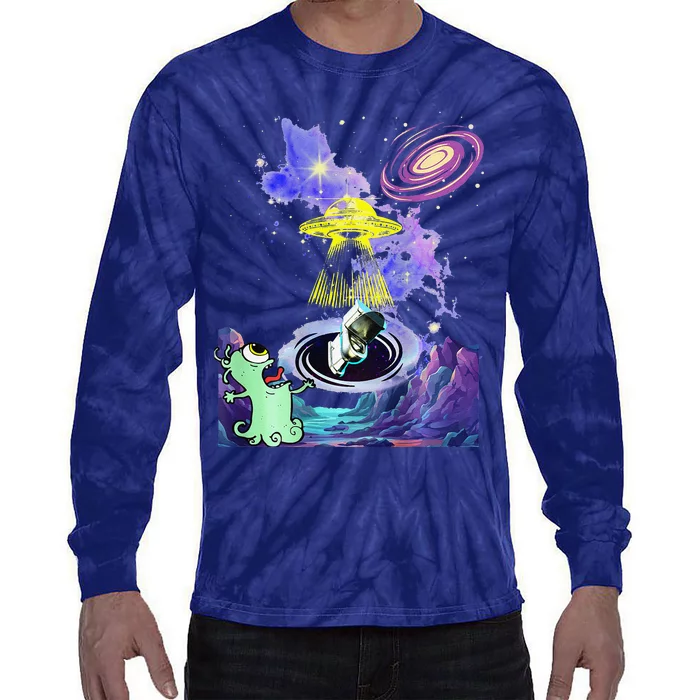 Alien Space Fluff Tie-Dye Long Sleeve Shirt