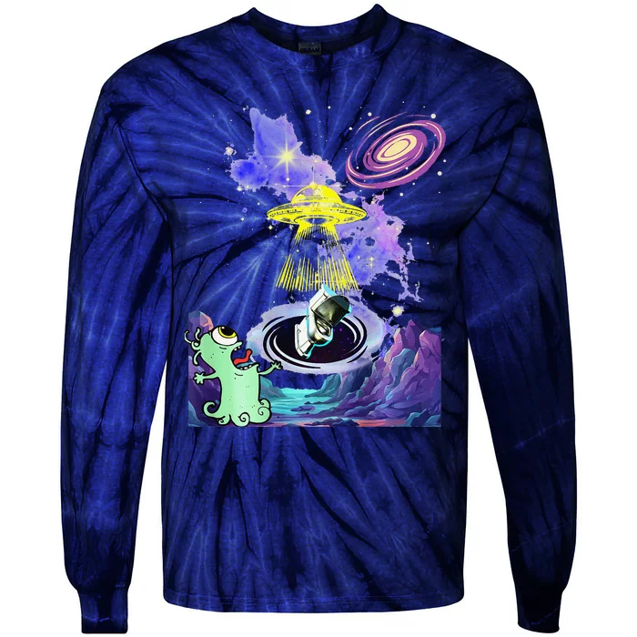 Alien Space Fluff Tie-Dye Long Sleeve Shirt