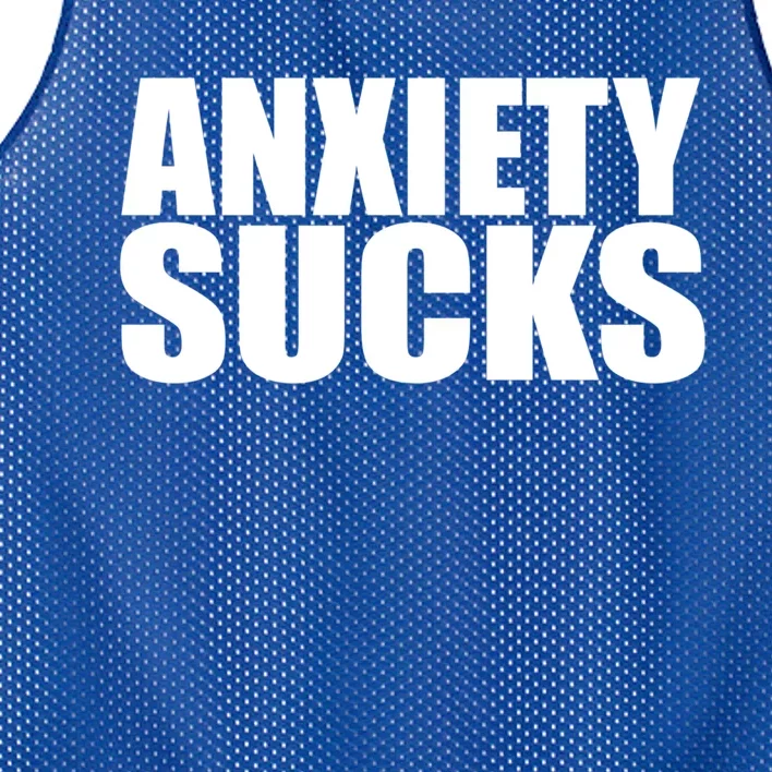 Anxiety Sucks Funny Stress Anxiety Awareness Meaningful Gift Mesh Reversible Basketball Jersey Tank