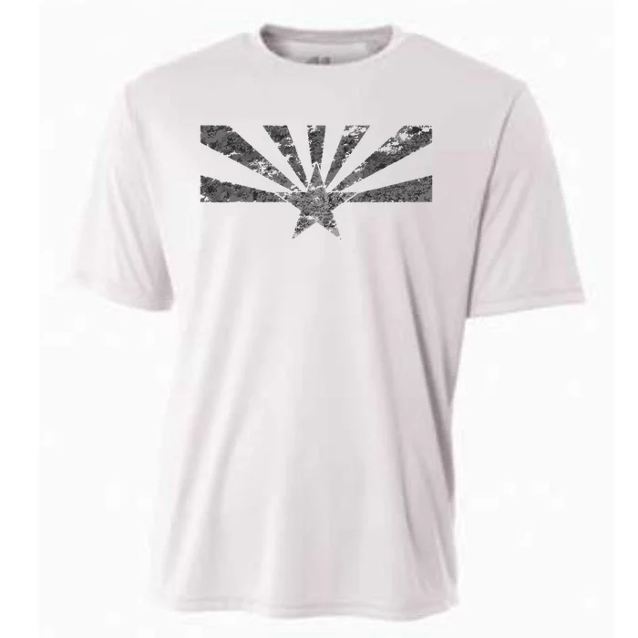 Arizona State Flag Distressed Vintage Az Flag Print Cooling Performance Crew T-Shirt