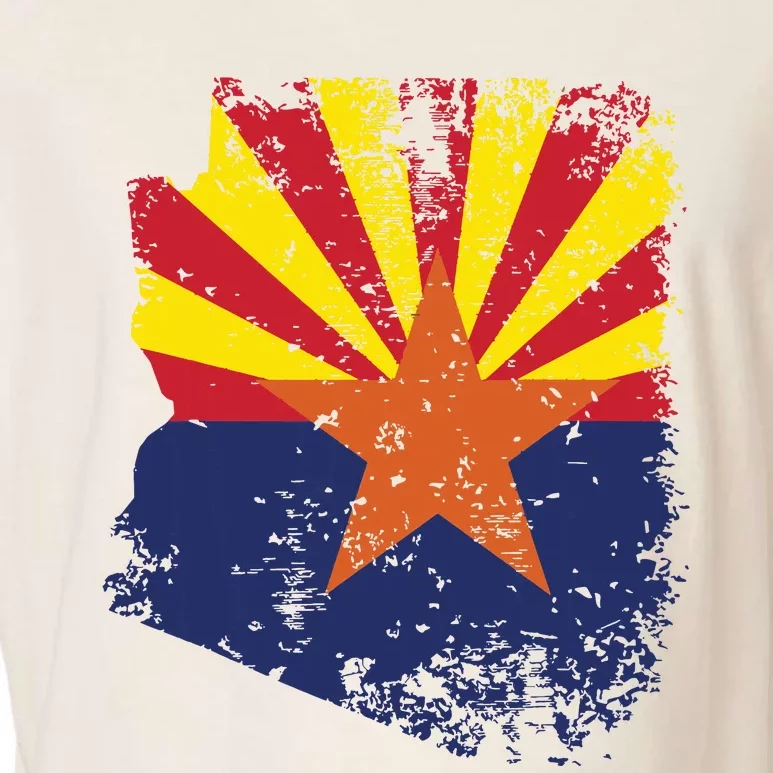 Arizona State Flag Faded Flag Of Arizona Garment-Dyed Women's Muscle Tee