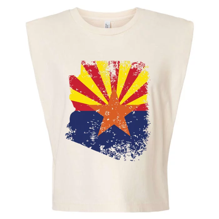 Arizona State Flag Faded Flag Of Arizona Garment-Dyed Women's Muscle Tee