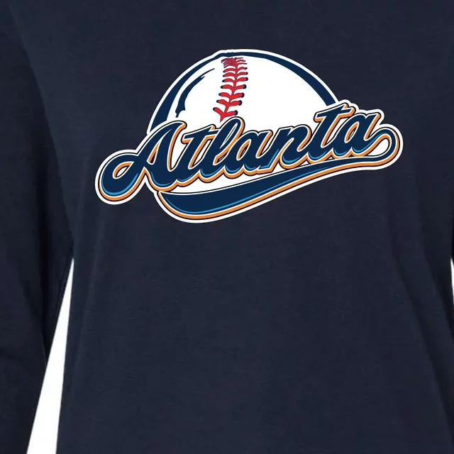 Atlanta Softball Fan Womens Cotton Relaxed Long Sleeve T-Shirt