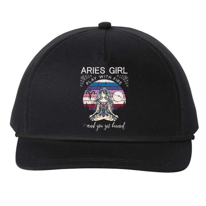 Aries Shirts For Women Retro Aries Girl Birthday Snapback Five-Panel Rope Hat