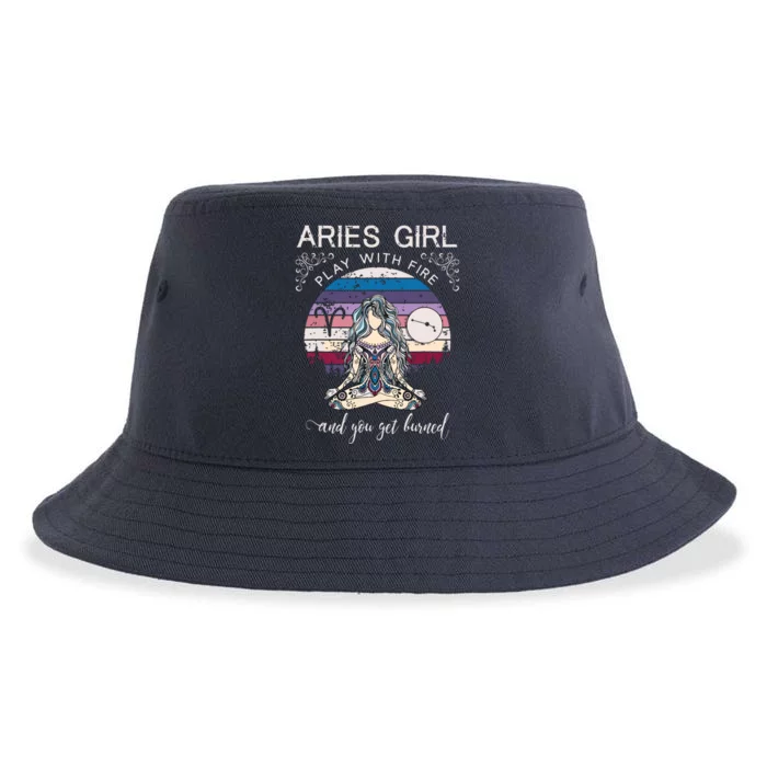 Aries Shirts For Women Retro Aries Girl Birthday Sustainable Bucket Hat