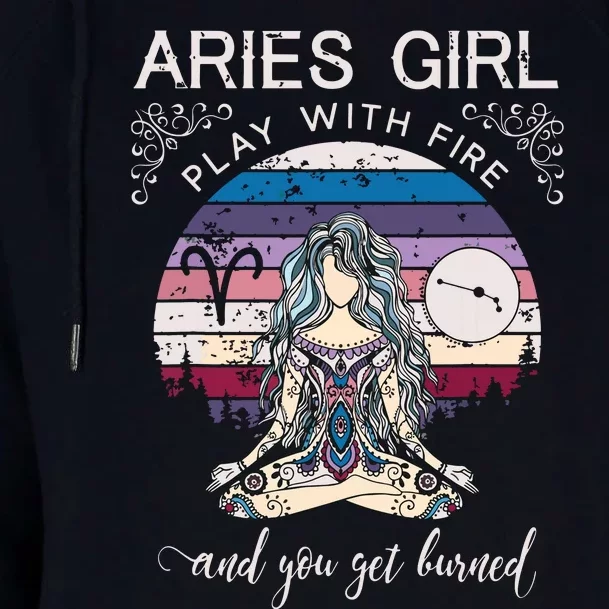 Aries Shirts For Women Retro Aries Girl Birthday Womens Funnel Neck Pullover Hood