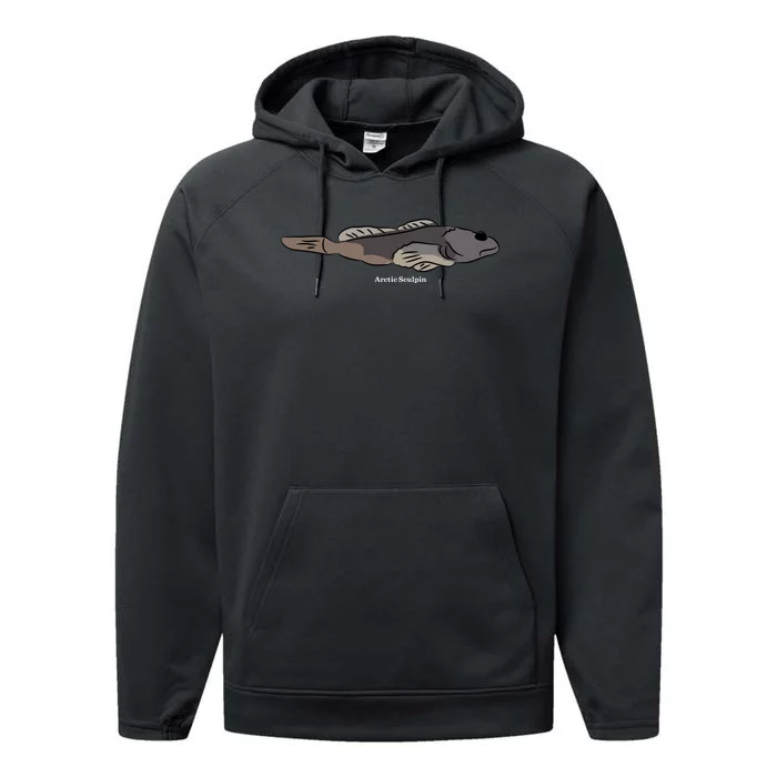 Arctic Sculpin Freshwater Fish Performance Fleece Hoodie