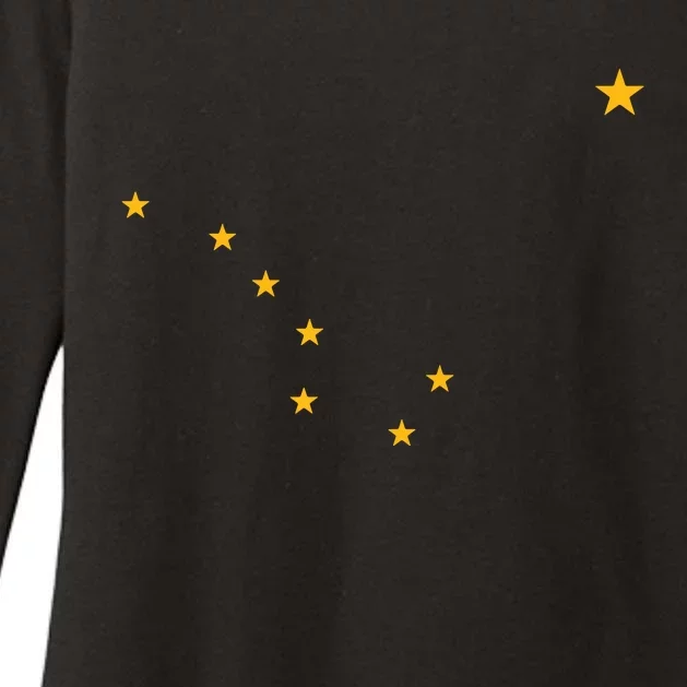 Alaska State Flag Shirts Stars Astrology Big Dipper Womens CVC Long Sleeve Shirt