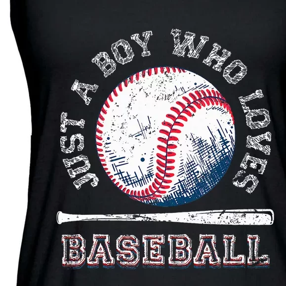 American Sport Fan Baseball Lover Batter Baseball Ladies Essential Flowy Tank